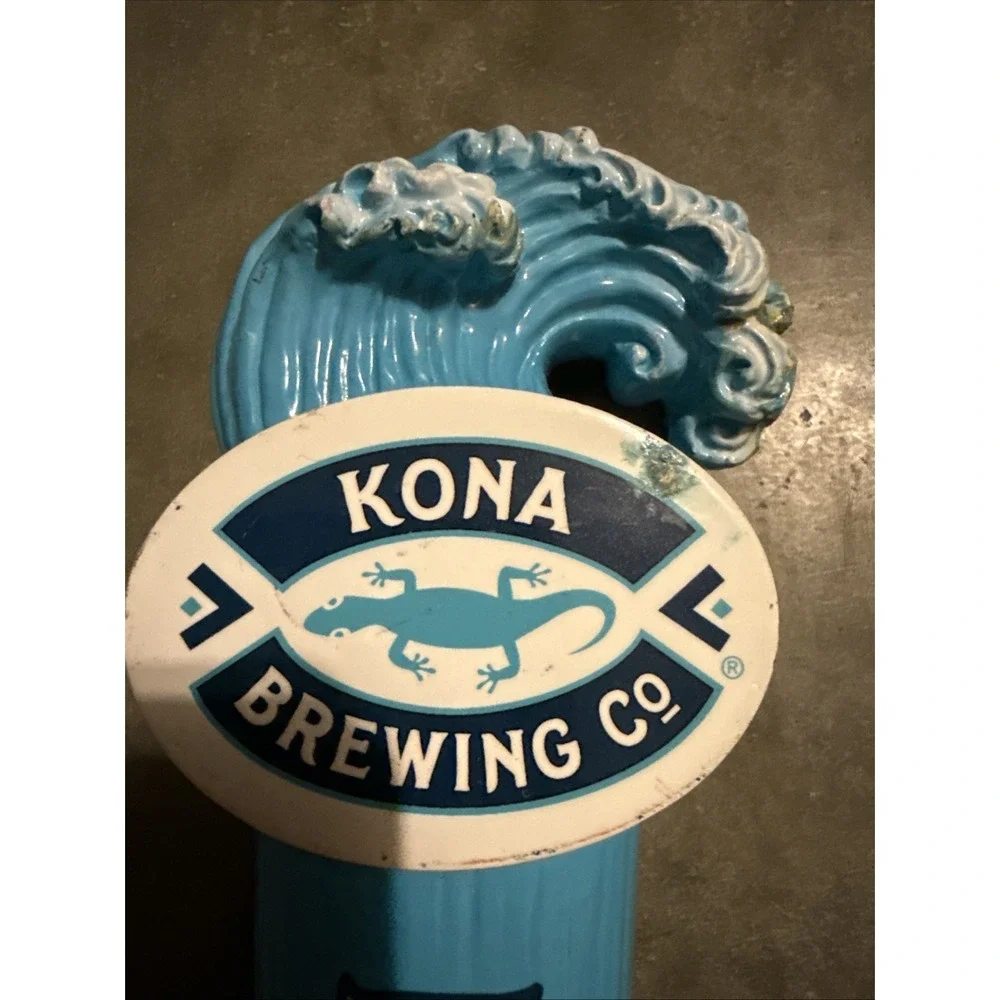 Kona Brewing CO. Beer Tap Handle Big Wave Blue 11.5
